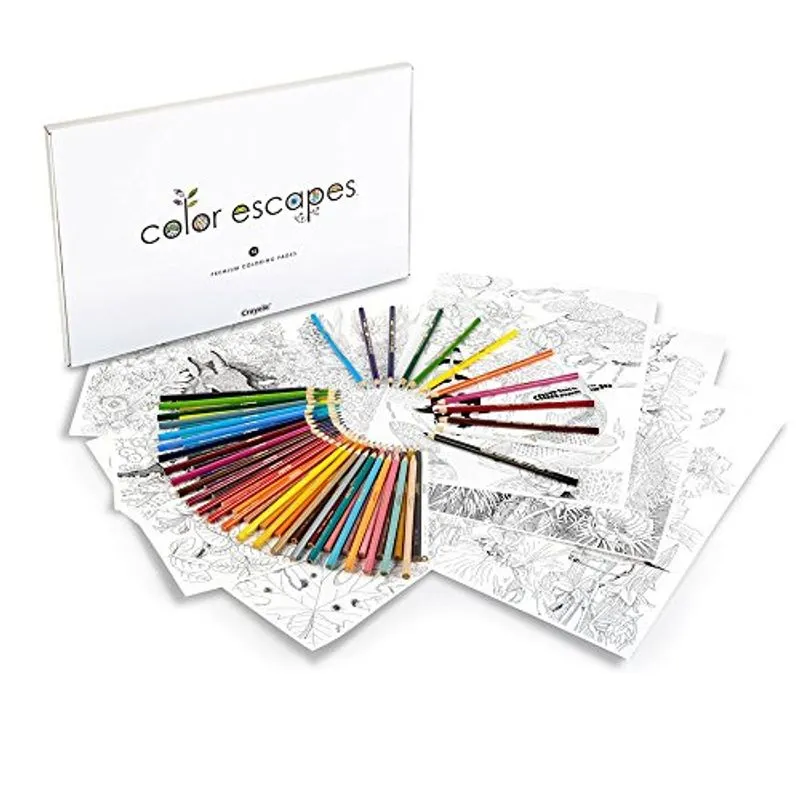 Crayola Color Escapa De Páginas Coloridas &amp; Kit Lápis, Garden Edition (04-2299)