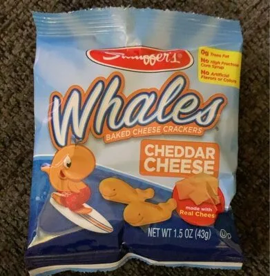 Whales Baked Cheese Crackers Cheddar Cheese