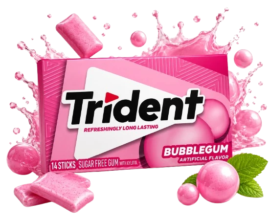TRIDENT BUBBLEGUM 26,6GR