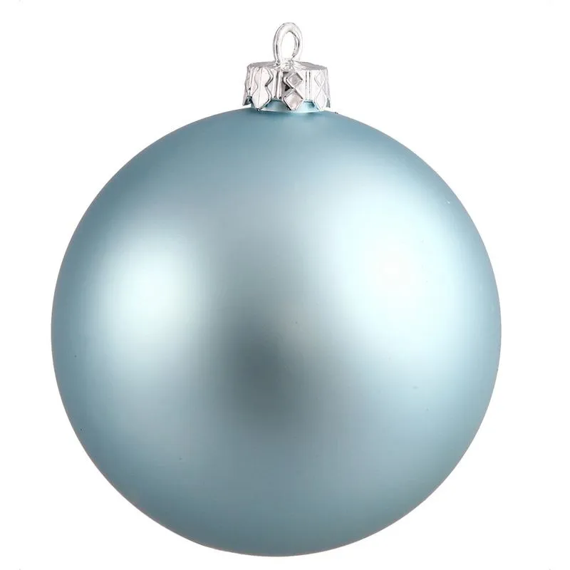 Ornamento Vickerman Baby Blue Matte Ball 4,75 Cm, 4 Por Bolsa