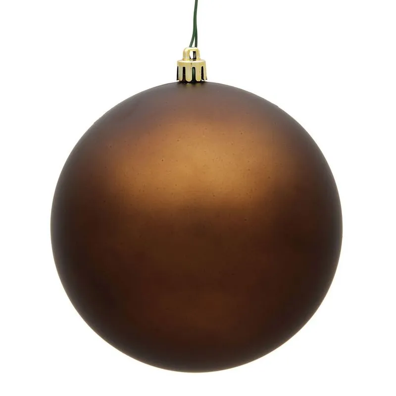 Ornament Vickerman Mocha Matte Ball, 4 Cm De Diâmetro, Pacote Com 6
