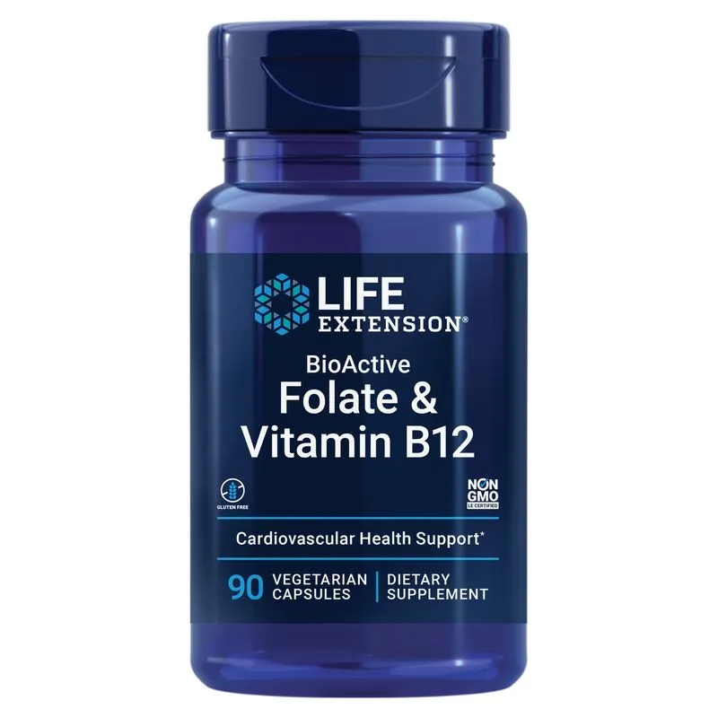 Suplemento De Folato Bioativo E Vitamina B12 Da Life Extensi