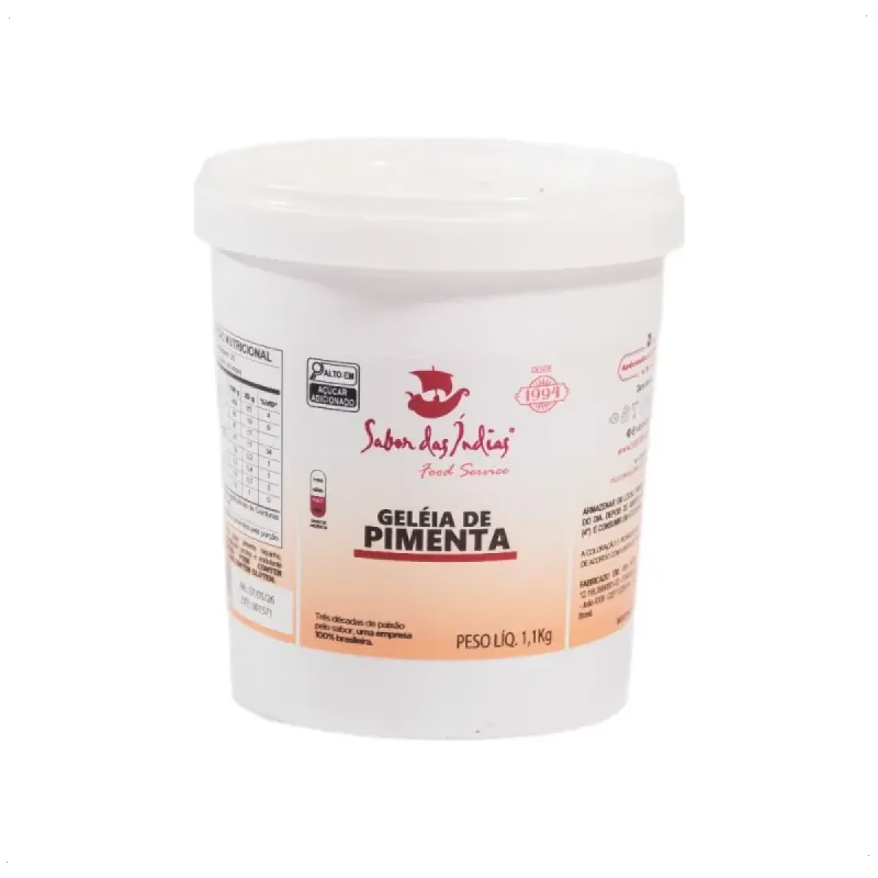 Geleia De Pimenta Balde 1,1 Kg Sabor Das Indias 30 Anos