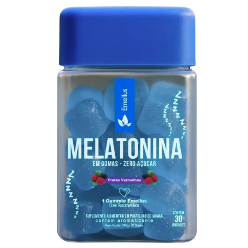 Melatonina Gummy 30 Gomas Sabor Frutas Vermelhas