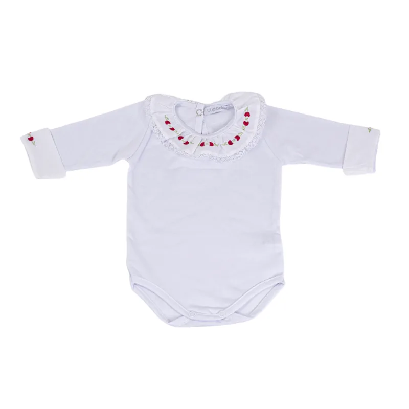 Body para Bebê Manga Longa Gola Tulipa Rosa- Büp Baby P