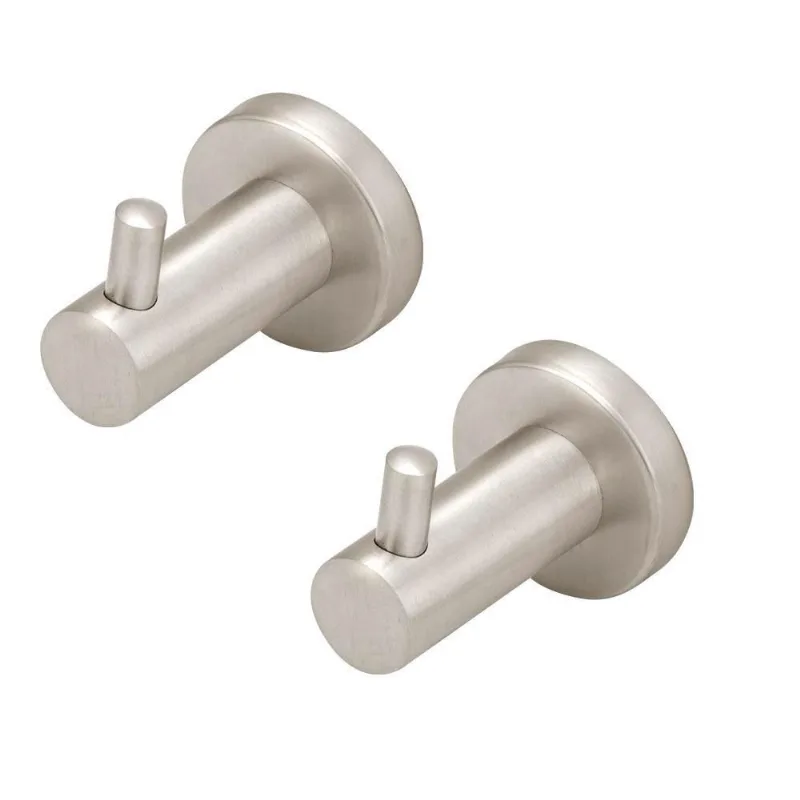 Kit 2 Porta Toalha Cabide Banheiro Inox Escovado Luxo
