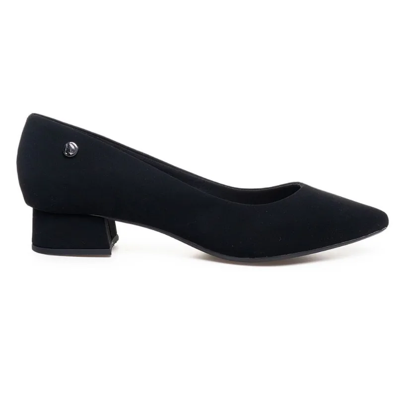 Sapato M Shuz Scarpin Salto Bloco Feminino Preto 34