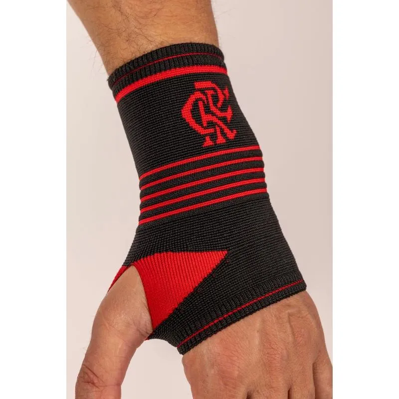 Munhequeira Training Preto Vermelho G Flamengo Ajustável Compressão N1 Sport