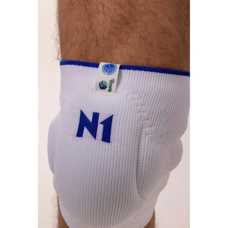 Joelheira Slide Branca Gg Licenciada Cruzeiro Knit 3D Eva