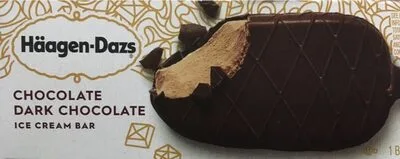 Chocolate ice cream bar dipped in fine dark chocolate , chocolate dark chocolate