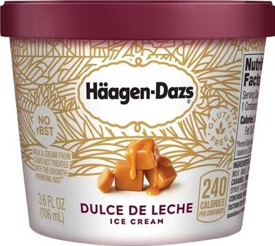 Gluten free dulce de leche ice cream cup