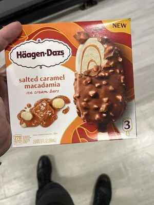 Salted Caramel Macadamia Ice Cream Bar
