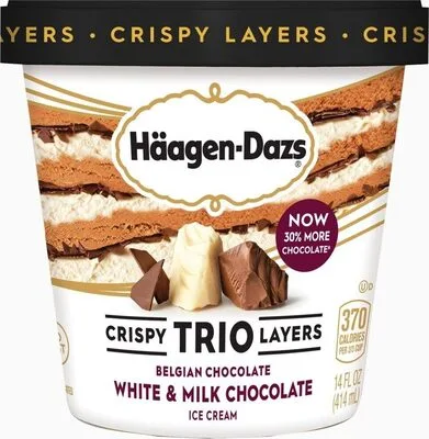 White & milk chocolate trio crispy belgian chocolate