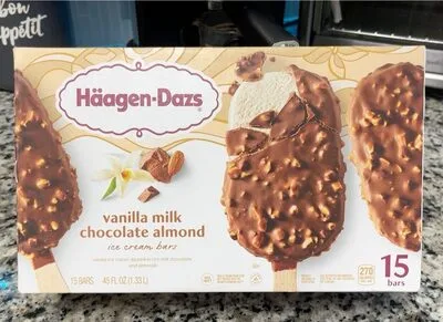 vanilla milk chocolate almond ice cream bars