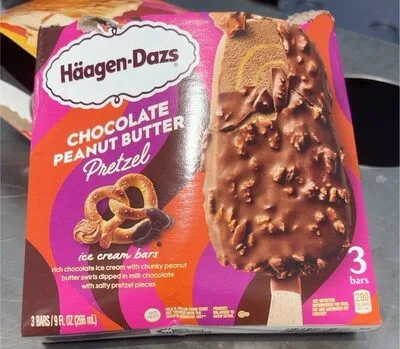 Chocolate peanut butter Pretzel Ice cream Bar