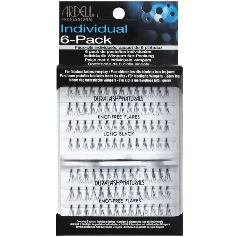 Cílios Ardell Knot-free Individuals Long Black, Pacote Com 6