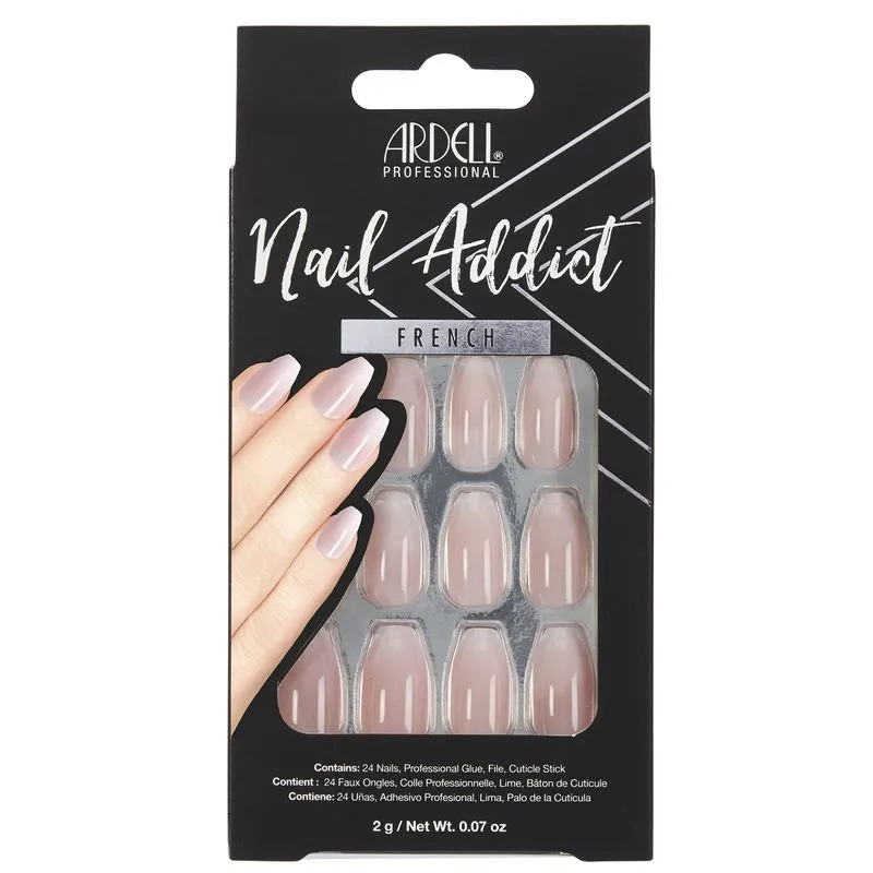 Conjunto De Unhas Artificiais Ardell Nail Addict French Fade