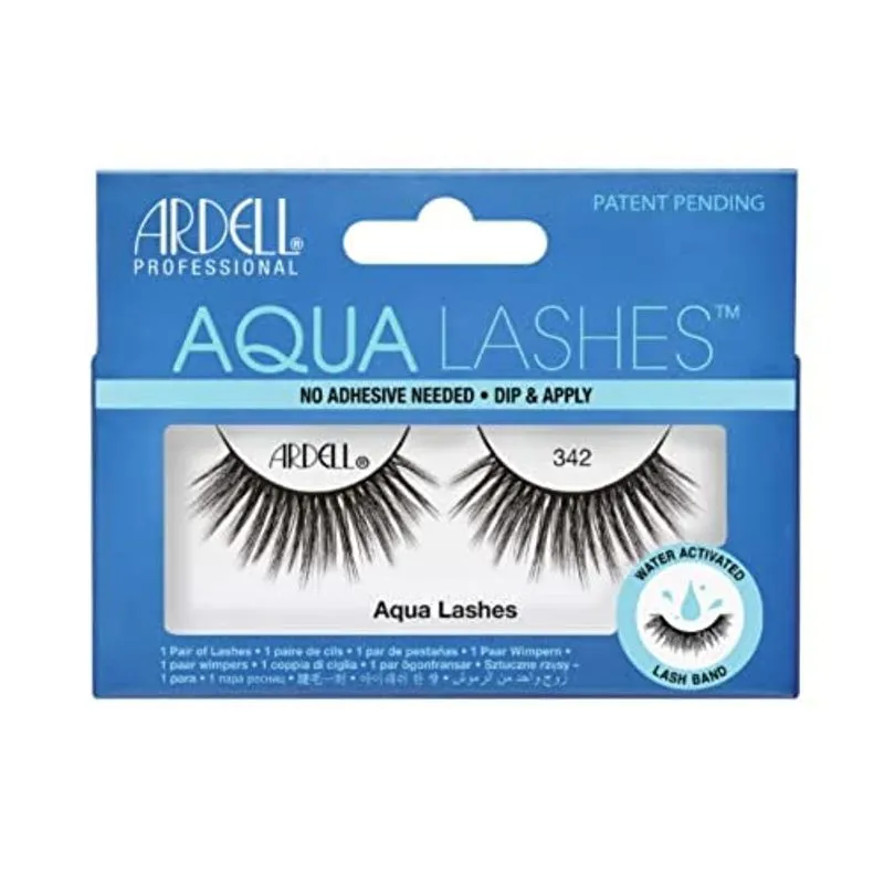 Ardell Aqua False Strip Lashes 342, Reutilizáveis, Water Act