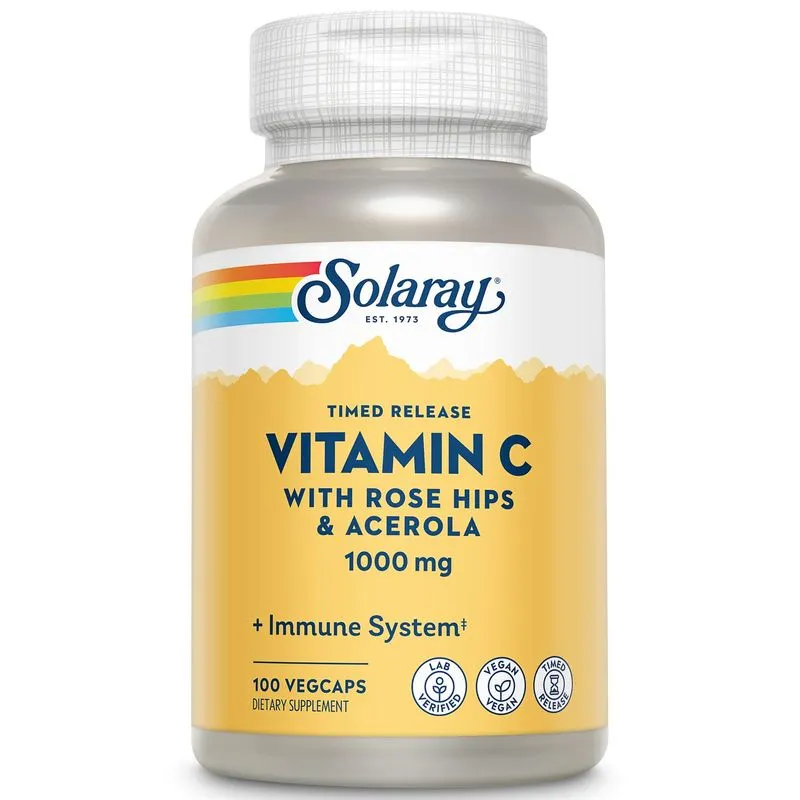 Vitamina C Solaray 1000 Mg Cápsulas De Liberação Cronometrad