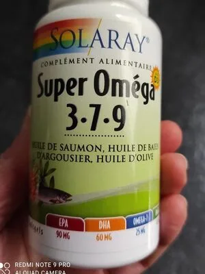 Super Oméga-3-7-9 + Vit. D3 - 60 Softgels - Solaray