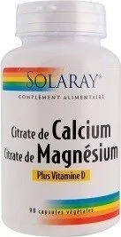 Solaray Calcium Magnésium Vitamine D - 90 Capsules Végétales