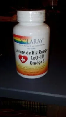 Levure De Riz Rouge + Coq10 + Oméga 3 - 60 Softgels - Solaray