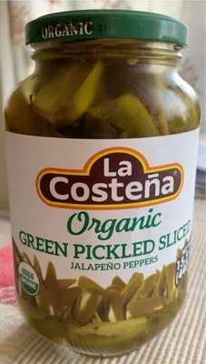 Organic green pickled slices