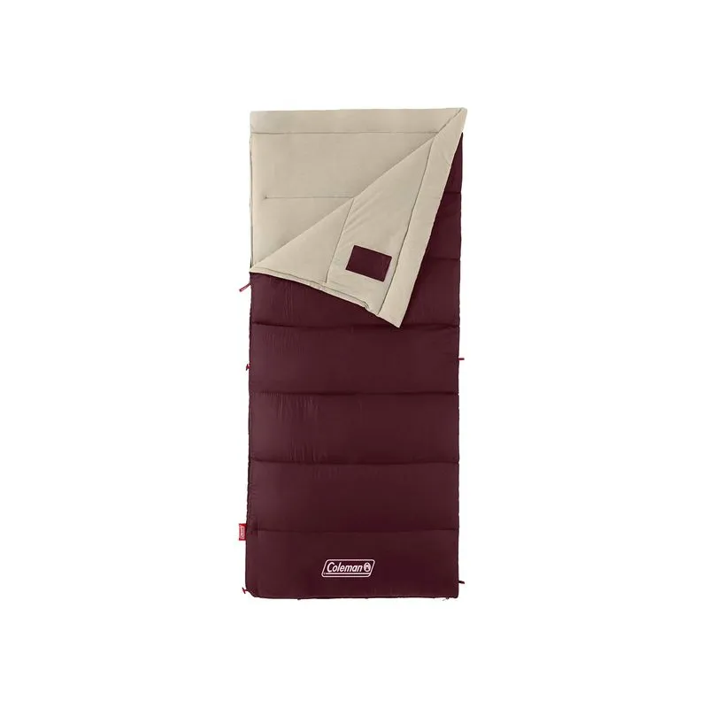 Coleman Saco De Dormir | Saco De Dormir 50°f | Saco De Dormir De Autumn Glen, Maroon
