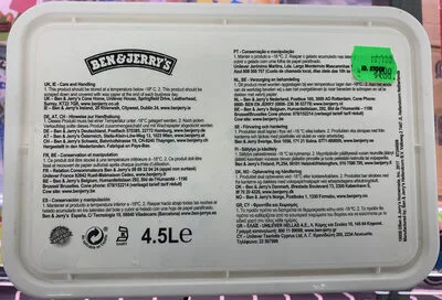 Ben & Jerry's Dessert Glacé MENTHE CHOCOLAT 4500 ML