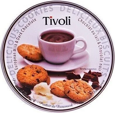Tivoli Cookies with milk and dark chocolate