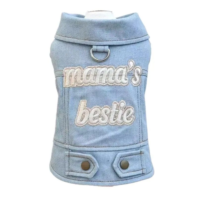 Colete Para Cães Palmpurr Light Blue Denim Para Cães E Gatos Pequenos