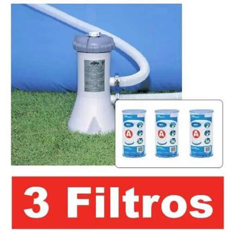 Bomba Filtrante Piscina Intex 2006 lh 220v + 03 Filtros ( 2 + 1 )