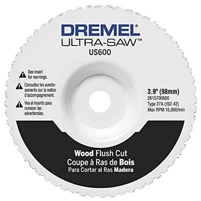 Dremel US600-01 Ultra-Saw 4-Inch Wood Flush Cut Wheel, Branco