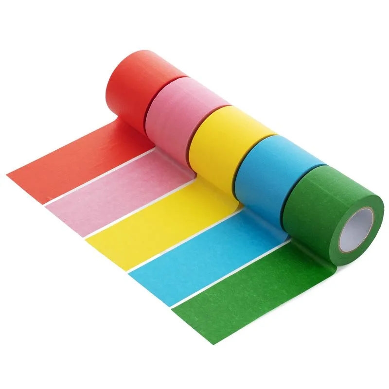 Fita Adesiva Mr. Pen 16m, 5 Rolos, 5 Cores, Papel De 5 Cm De Largura