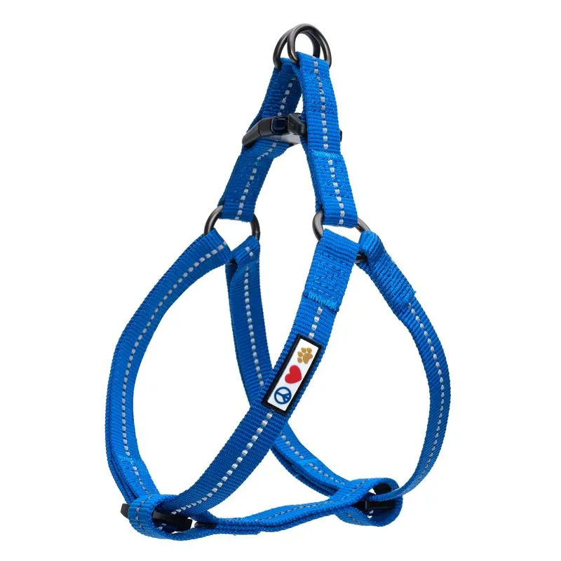 Arnês Para Cães Pawtitas Reciclado Com Costura Reflexiva Azul M