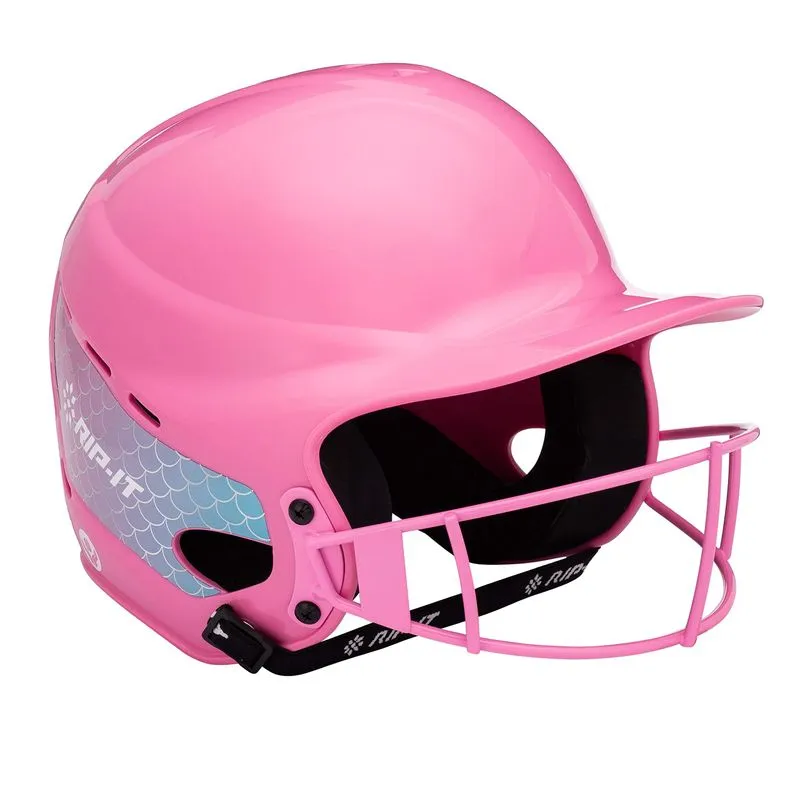 Capacete De Rebatidas De Softball Rip-it Play Ball Gumball Pink Girls