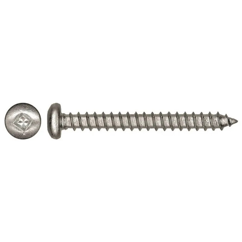 Hillman SS PN Sq Metal Screws #10 x 1/2-in 6/Pk