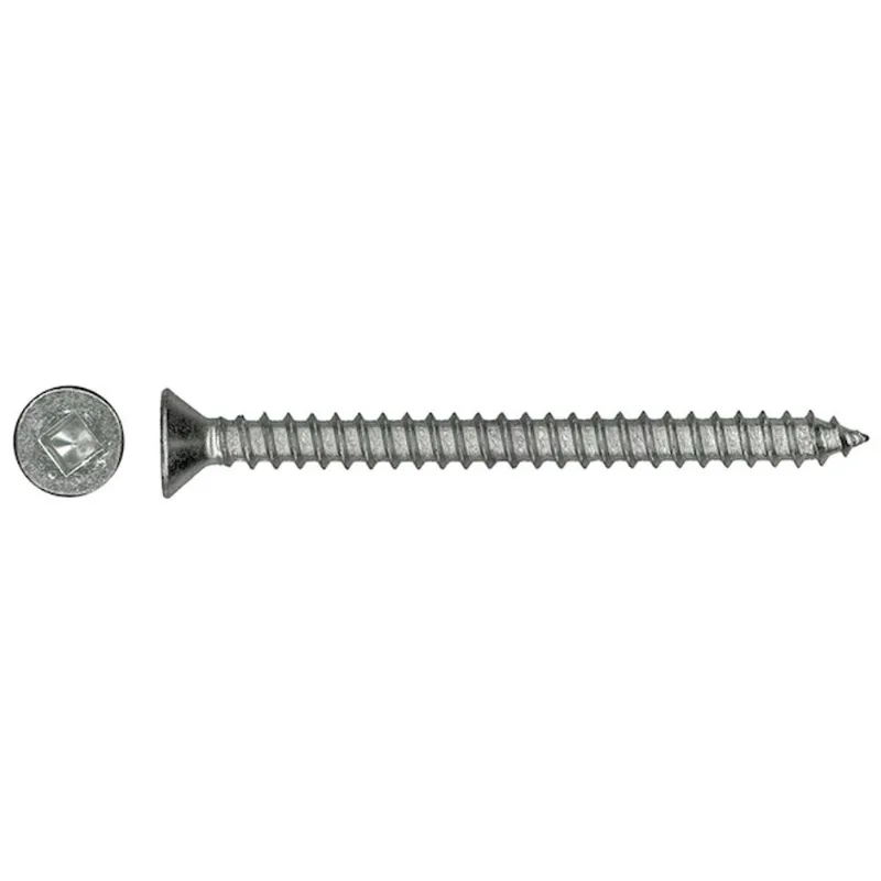 Hillman SS FH Sq Metal Screws #8 x 1-1/2-in 6/Pk