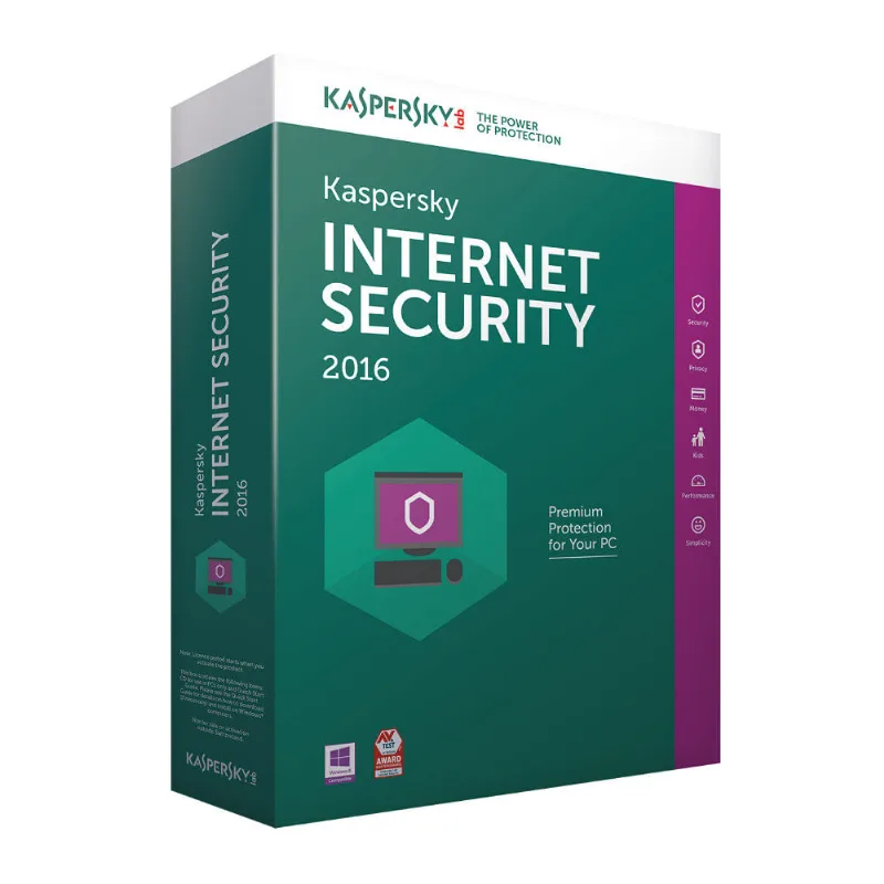 Suíte de Aplicativos de Segurança - Kaspersky Internet Security 2016 - 3PCs - 1 ano