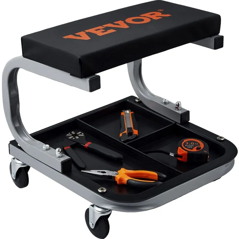 Assento De Garagem/loja Rolling Creeper Vevor, Capacidade De 113 Kg, Preto