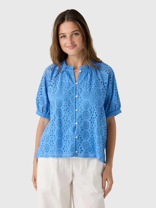Cleobella Women's Kate Blouse M / BLUE BONNET