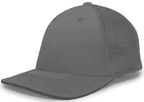 Pacific Headwear 404F Trucker Flexfit Cap - Graphite Gray-Dark / 6 1/2" 7"
