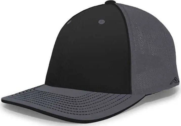 Pacific Headwear 404F Trucker Flexfit Cap - Black Graphite Graphite Black / 6 7/8" 7 3/8"
