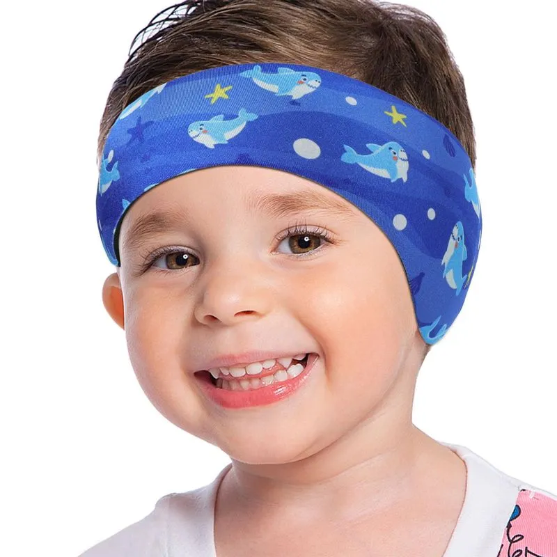 Faixa De Natação Moko Cute Swimmers Ear Band Kids Dark Blue