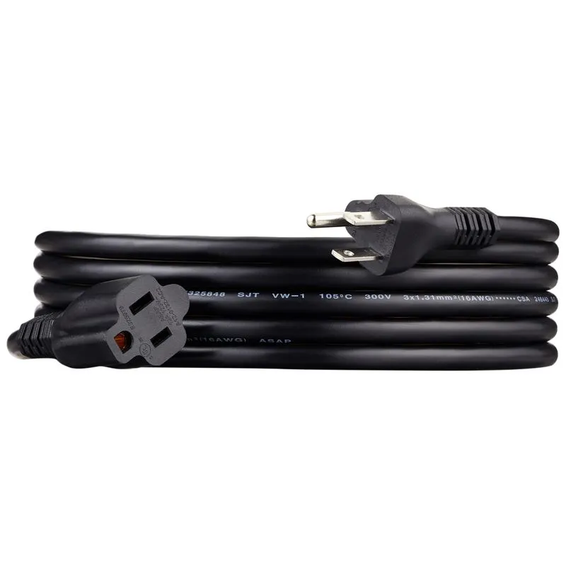 Cabo De Extensão Amazon Basics 13a 125v 3m Preto Para Interior
