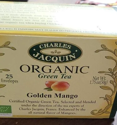 Organic green tea golden mango