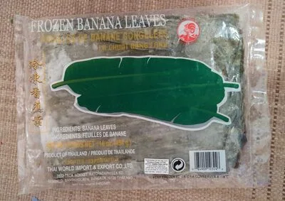 Frozen banana leaves