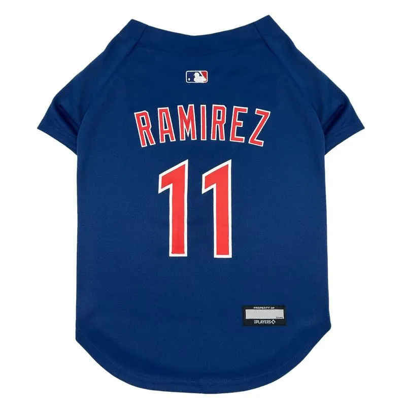 Camisa Para Animais De Estimação Pets First Mlbpa Jose Ramirez #11 Cleveland Guardi