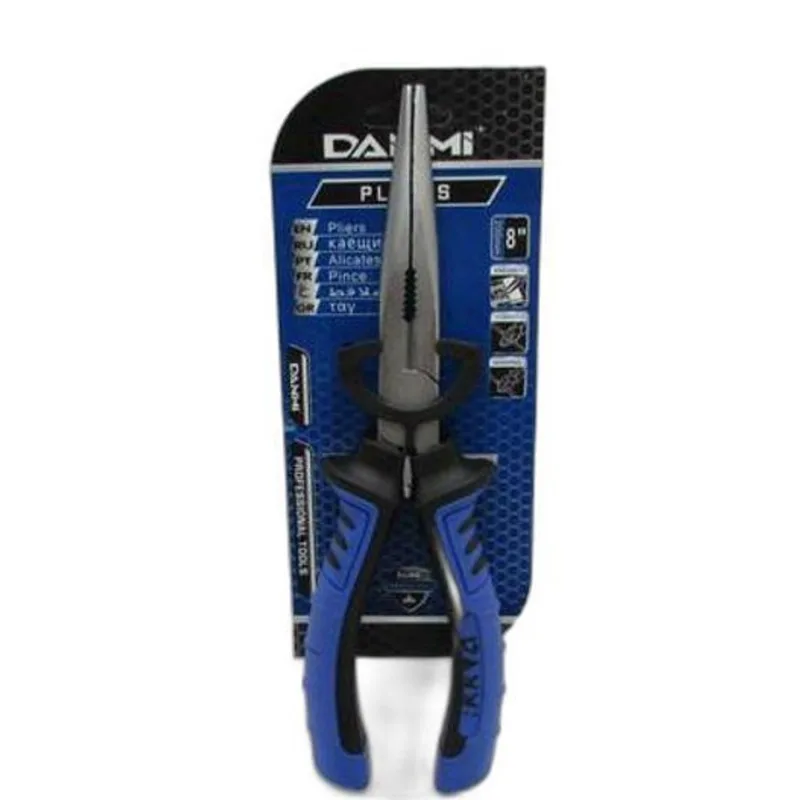 Alicate Bico Reto Longo 8 Pol. Com Corte Lateral Dammi H2164