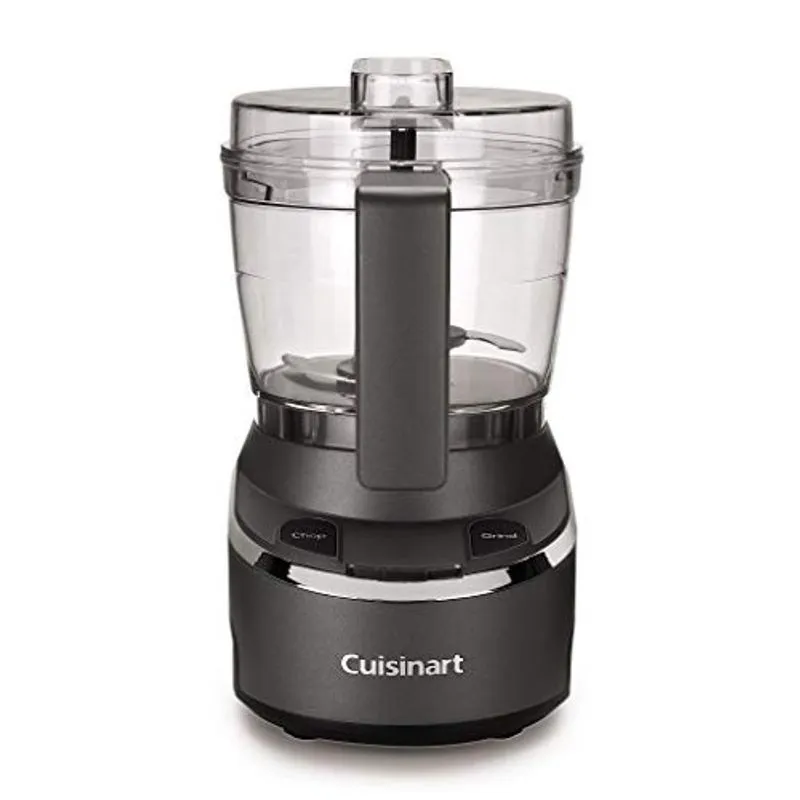 Mini Processador de Alimentos & Chopper por Cuisinart, Pequeno Misturador de Suporte para Legumes, Carnes & Mais, 4 Xícaras, Elétrica, Preta, RMC-100